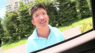 Blindfolded stud tricked into oral sex by homosexual hunk