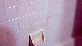 Alan's expert bathroom finish: Hot and hung Indian man’s sperm splatter
