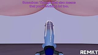 Watch this MMD giantess face sit and insert huge cock in bedroom