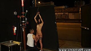 Teen in her first scene handcuffed and restrained during hardcore handjob