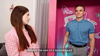 Ken Doll Blows Big Cock for Spoilt Rich Mistress with Wet Pussy and Tits