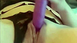 spanish blonde milf lesbian masturbating with toy on big clit juicy pussy