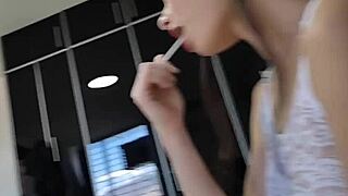 stepdad and teen start game, end with fucking