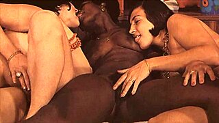 vintage hairy black pussy gets interracial fucking!
