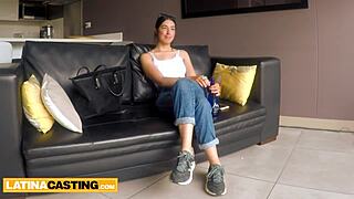 latina lingerie model’s tight pussy pounded hard by huge cock