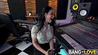 Russian brunette Crystal Rush in missionary, cowgirl, and group banging.