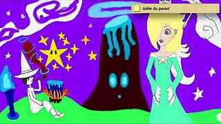 rosalina pees on blue witch and shy guy in fetish scene