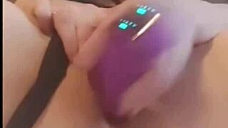 spanish blonde milf lesbian masturbating with toy on big clit juicy pussy