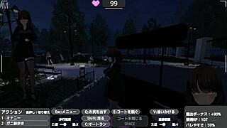 Sereka Exposes Herself Outdoors in Naked Coat