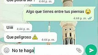 Steamy whatsapp chat with tati leads to office fucking