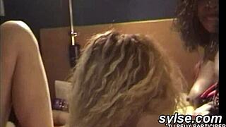 two hot amateur teachers subtly sucking and getting fucked in public classroom