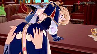 jean gets fucked in office with pov blowjob