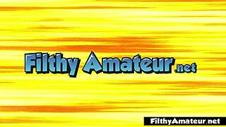 Milf amateur fails double penetration in squirting shower orgy with group blooper