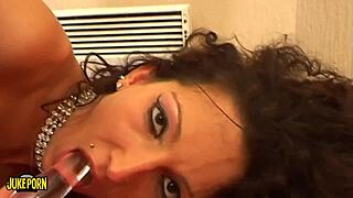 Big pussy babe masturbates anal and pussy. With huge dildos and toys in sexy session