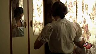 The sexy teen milf took the big black cock in her ass and tits during hardcore anal sex.