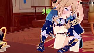 jean gets fucked in office with pov blowjob