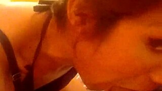 Barby's shemale dick gets blowjob