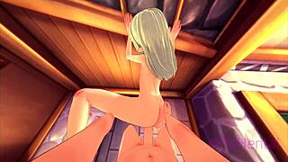 Trap elf maid helps me wash