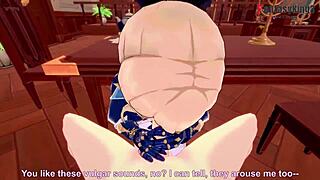 jean gets fucked in office with pov blowjob