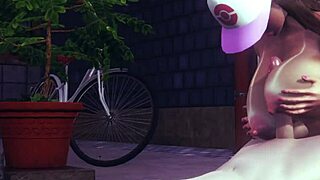 pokemon hentai with hilda's boobjob and hot outdoor fuck 😍