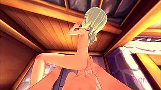 Trap elf maid helps me wash