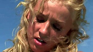 Gorgeous Blonde Feels Intense Anal Pleasure by the Pool