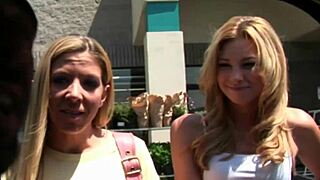 Two Girls Giving Blowjob In Group Blowbang Scene