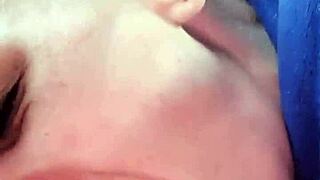 Deepthroat, drink cum in car, streetwalker