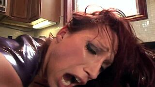 Man, I’m fuckin’ in shiny latex lingerie, them high heels... damn, so hot!