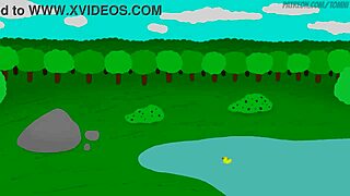 A blonde babe in the library erotic animation