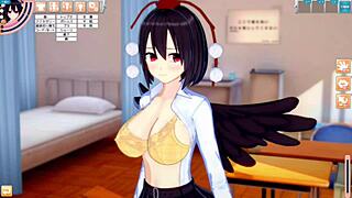 I Rub Shameimaru Aya's Big Tits In Touhou Hentai