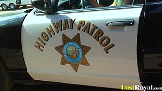 outdoor banging with busty blonde sandy simmers, her shaved pussy glistening.