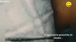 claudia d y showing off her unique hairy vagina