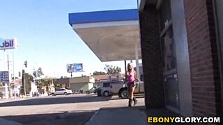 Blonde Crossdresser Twerks Big Tits in Doggystyle Fucking