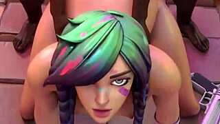 Splatterella gets blacked hard in 3d cartoon anime hentai game