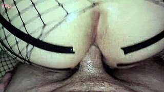 Stepdaughter in Fishnet for Stepdad Anal