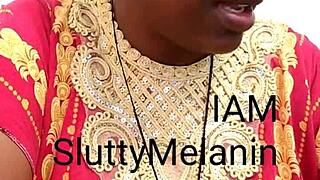 ebony milf solo masturbation session