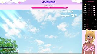 LewdNeko's Big Tits Bounce While Playing Hentai Game Excitingly!