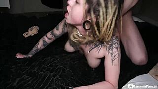 Rough and hardcore fucked, amateur Rastafarian girl