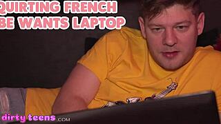 French babe gets roughly fucked bent over