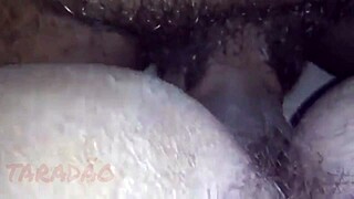 Latina Prostitute Orgasms on Hairy Pussy with Anal and Facial