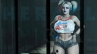 Harley gets fucked by big cock in 3d anime