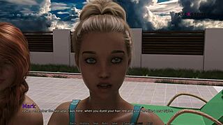 Mark Plays Games in Pool with Stepsister and Friends in My Dorm 4