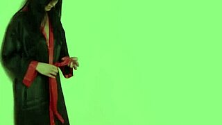 Raven-haired cutie flaunts nice natural boobs while touching herself.