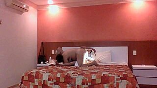 Mexican Woman Drinks Tequila in Motel and Fucks