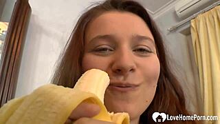 brunette girlfriend poses teasingly with closeup of her body