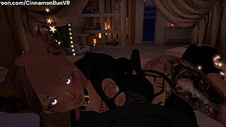 Rough blowjob submissive girl gets deep throated in vr