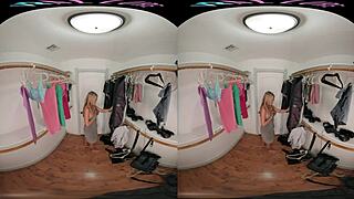 Vrallure explores reality with blonde allure in a voyeur pov.