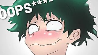 Midoria Surprises Uraraka in Shower Hentai from My Hero Academia