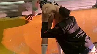 teen strips outdoors publicly